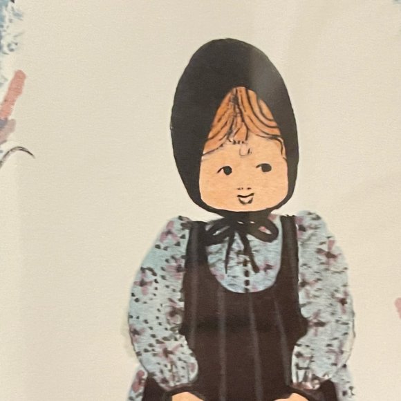 P. Buckley Moss Amish Girl Black Cats Signed  Numbered Matted Framed 1991 - Picture 4 of 7